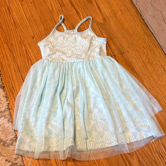 Hanna Andersson Light Blue Shell Pattern Dress - Picture 1 of 6